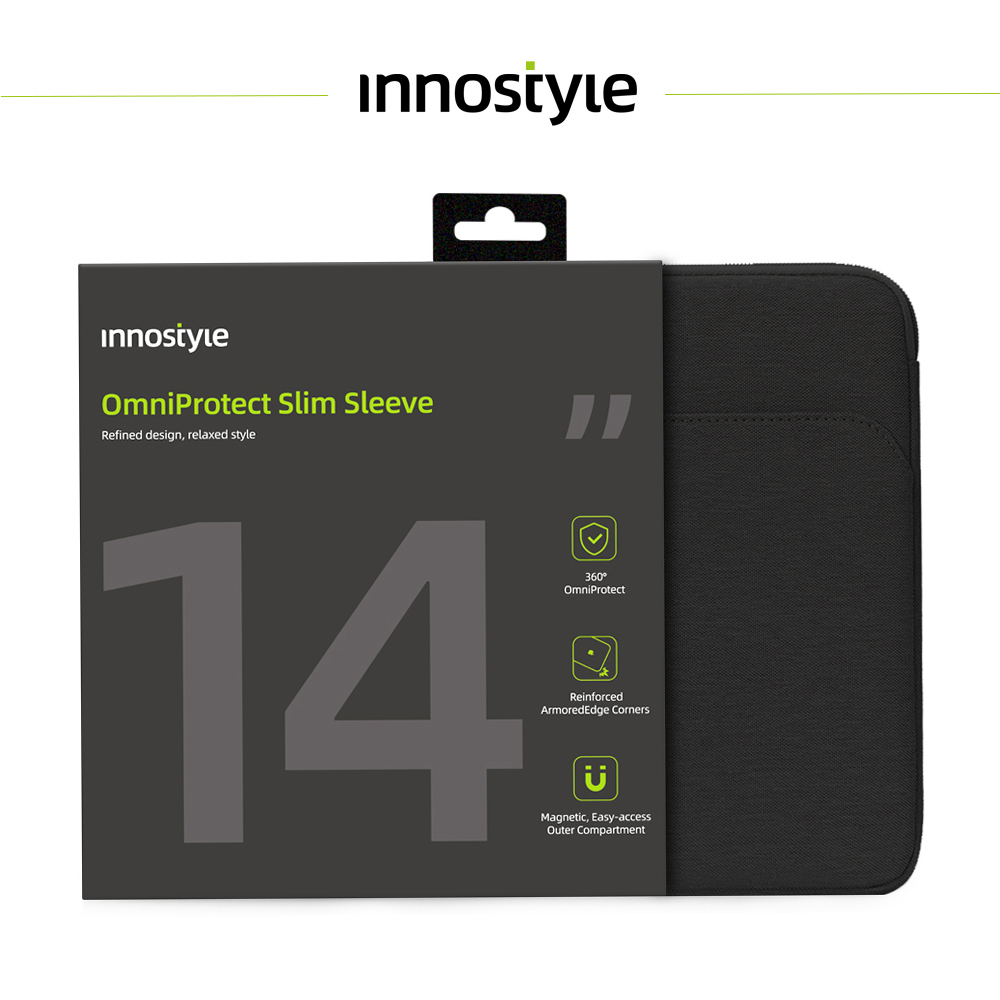 innostyle OmniProtect系列 14吋 專利緩衝 筆電/平板/電腦收納包 黑色