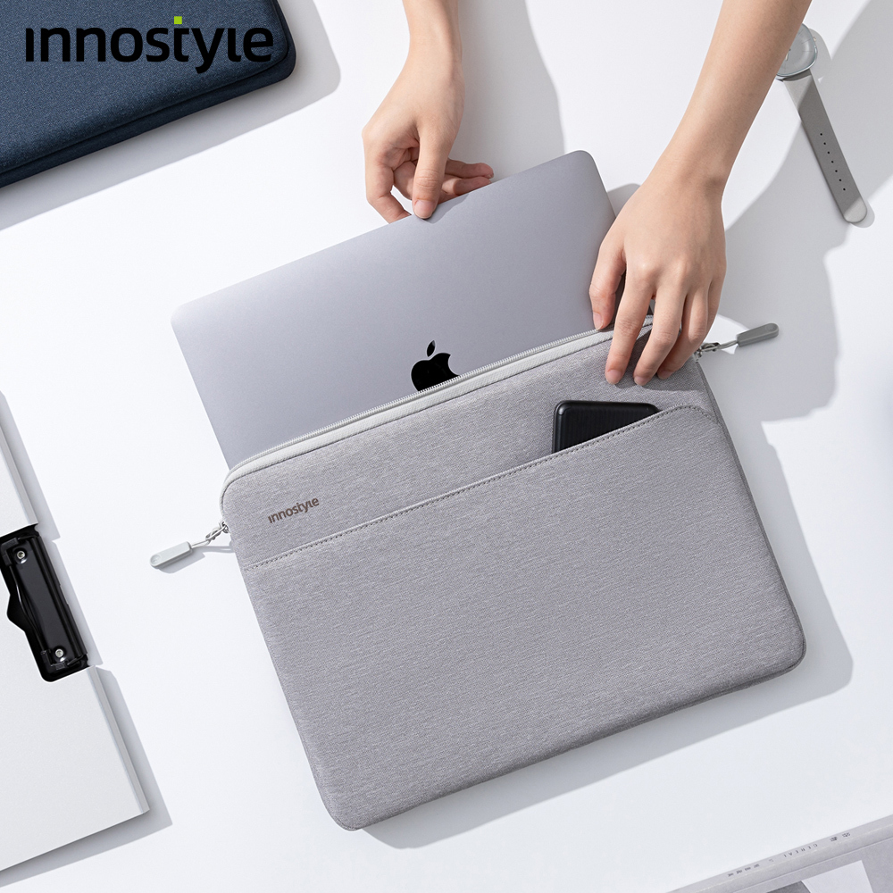 innostyle OmniProtect系列 16吋 專利緩衝 筆電/平板/電腦收納包 淺灰