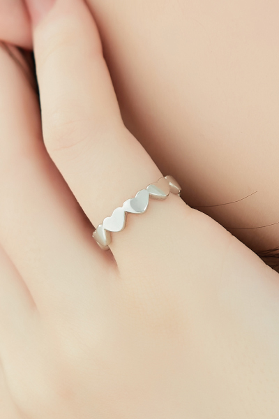 [2色]日常排列愛心戒指