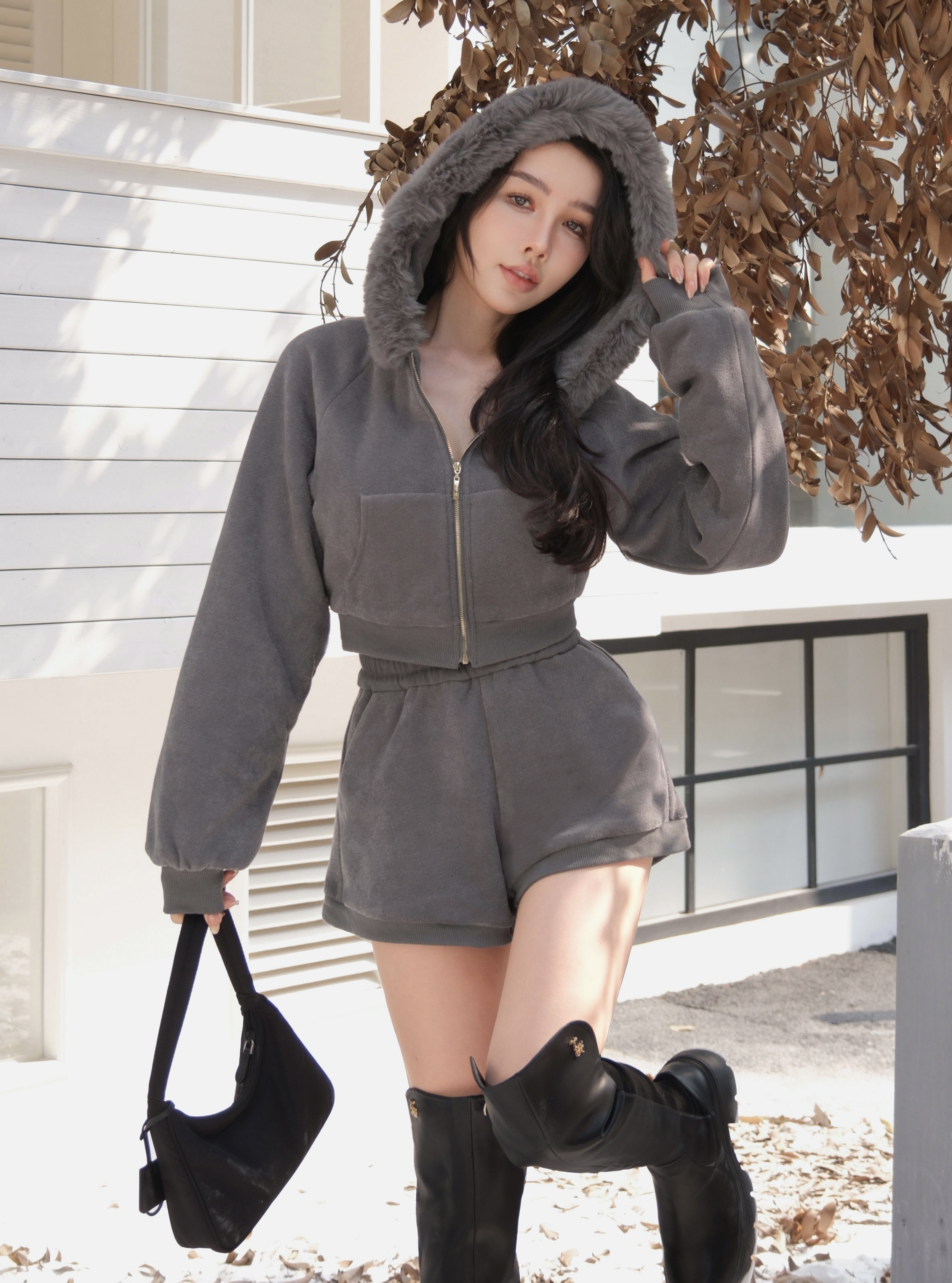 訂製-毛毛連帽毛巾布鋪棉套裝