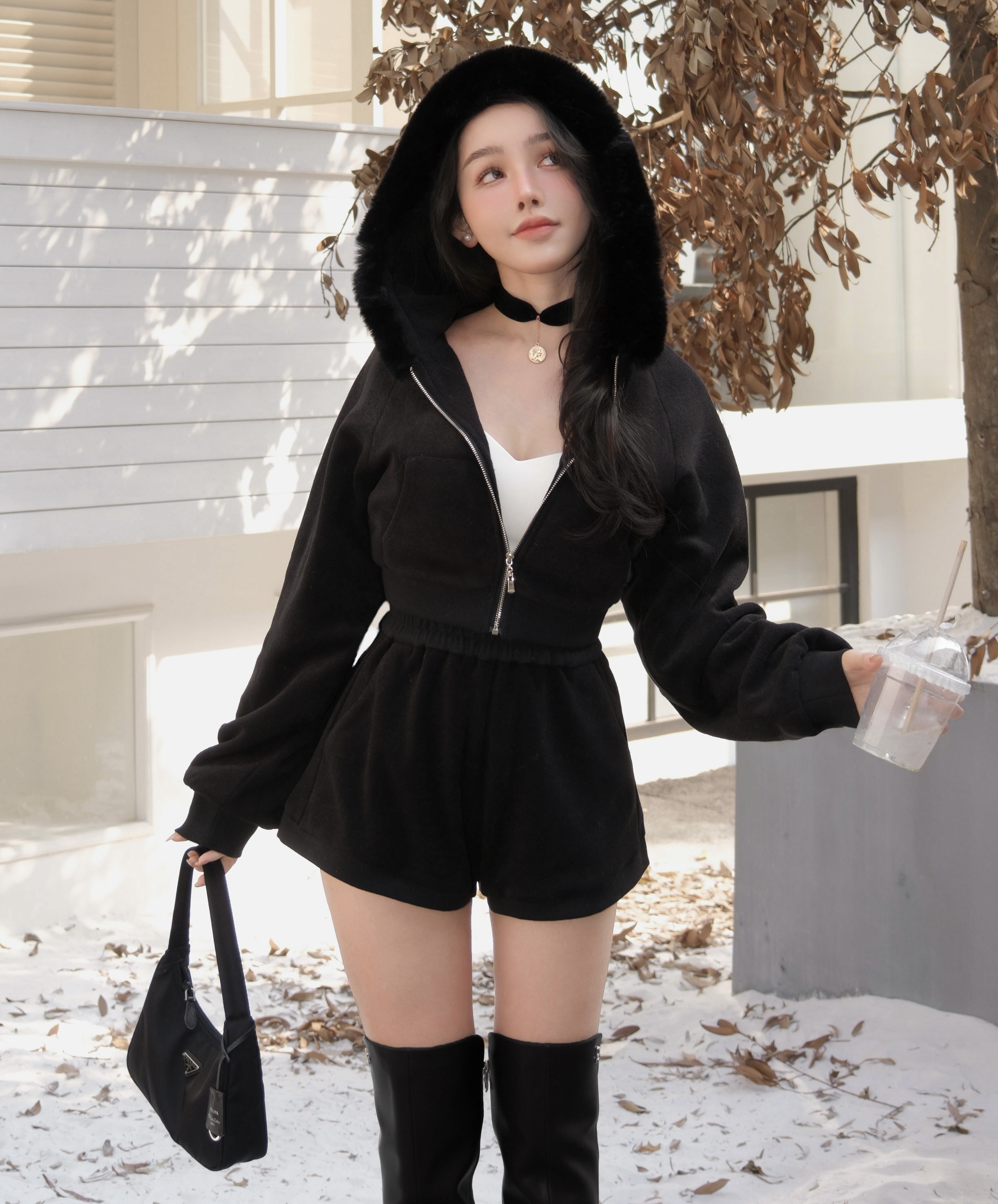 訂製-毛毛連帽毛巾布鋪棉套裝