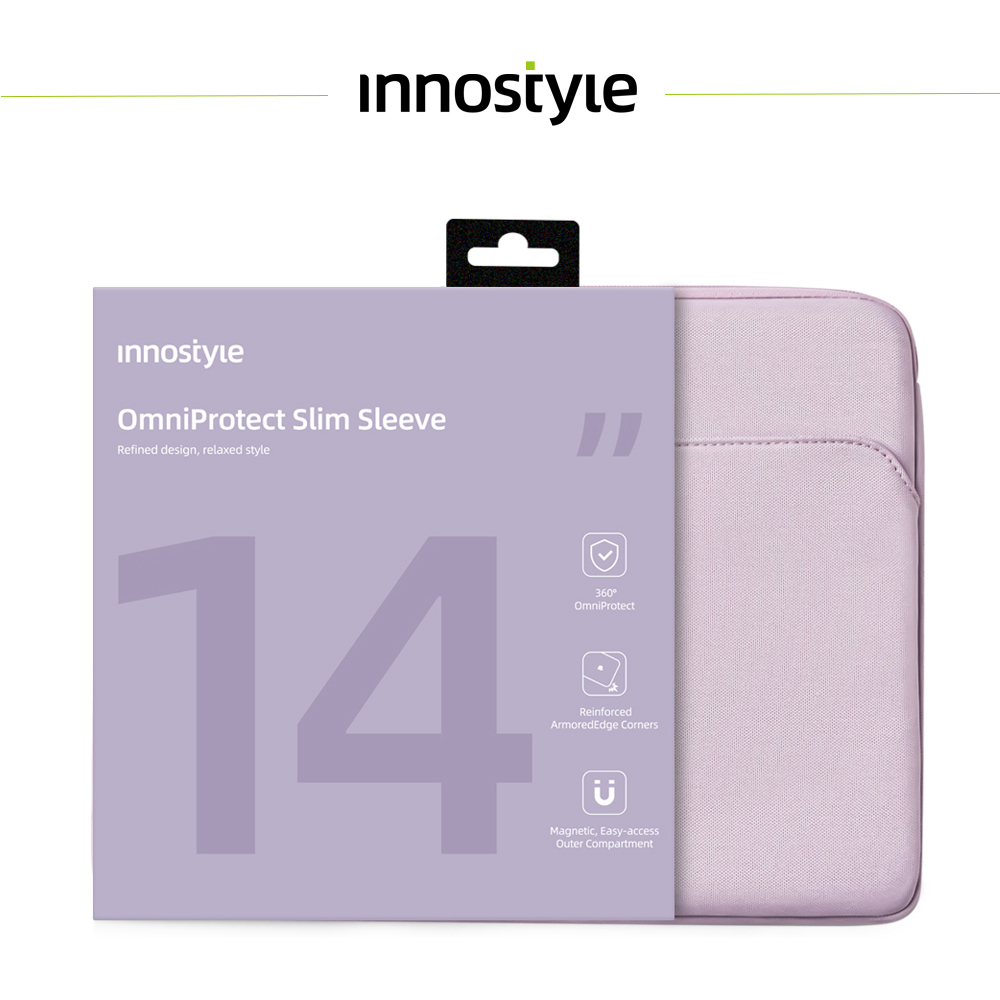 innostyle OmniProtect系列 14吋 專利緩衝 筆電/平板/電腦收納包 淡紫