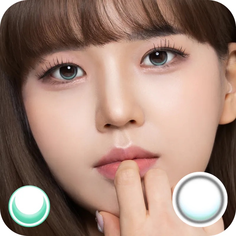 [散光] Lenbling Eye Only 1 Month Glomi Mint Blue｜月拋散光彩妝隱形眼鏡｜每盒2片