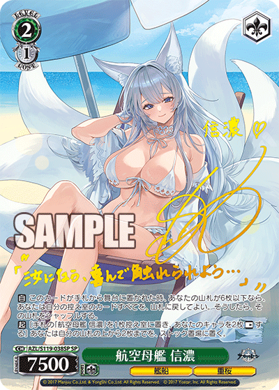【AZL/S119-038SP SP】航空母艦 信濃(サイン入り)