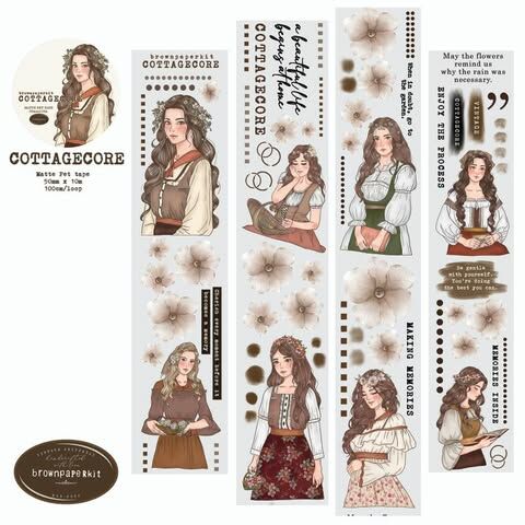 Brownpaperkit tape - Cottagecore PET
