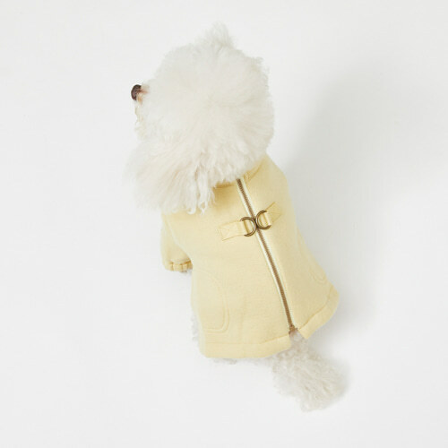 Louisdog 初剪羊毛步行外套/奶油色