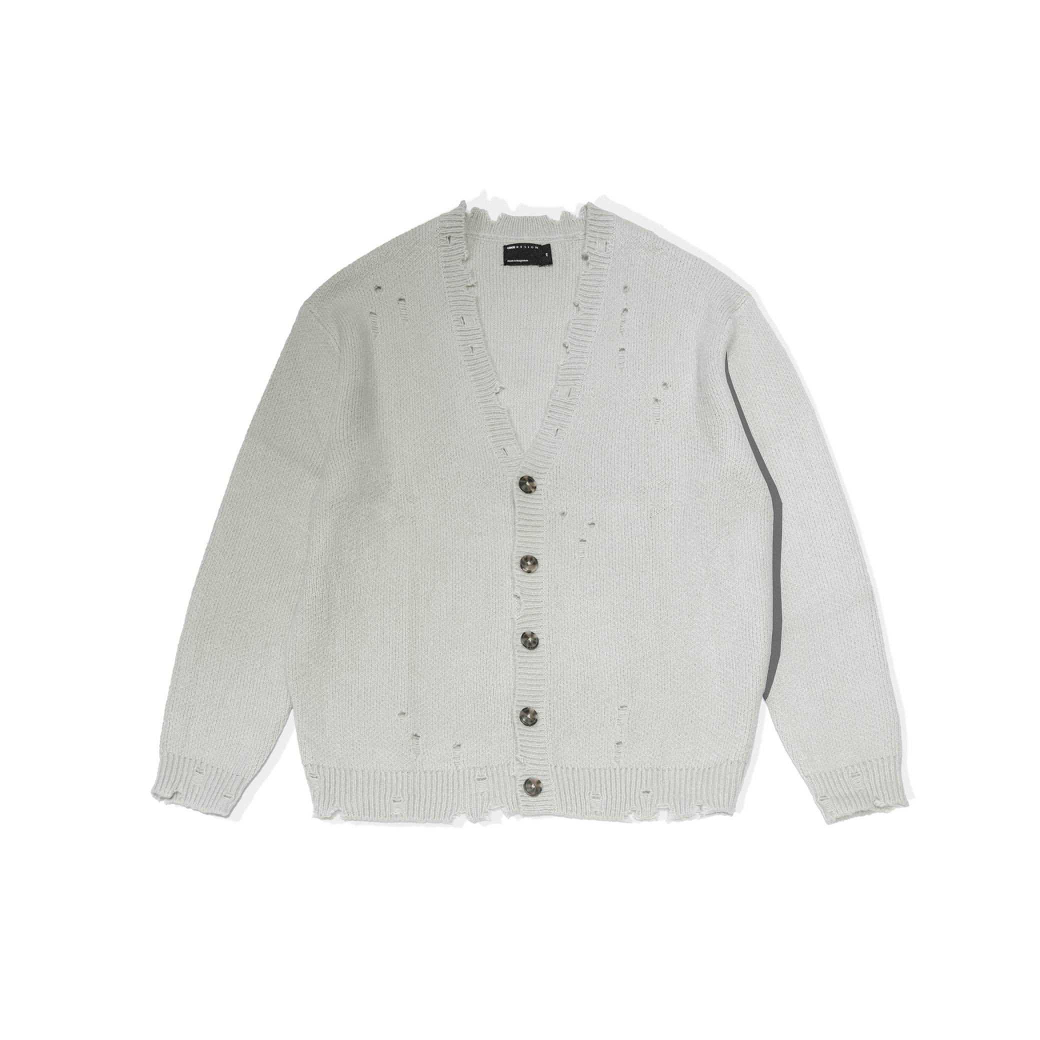 L.PARK - Oversized Knit Plush Cardigan - Stone " OK-24AW_L "