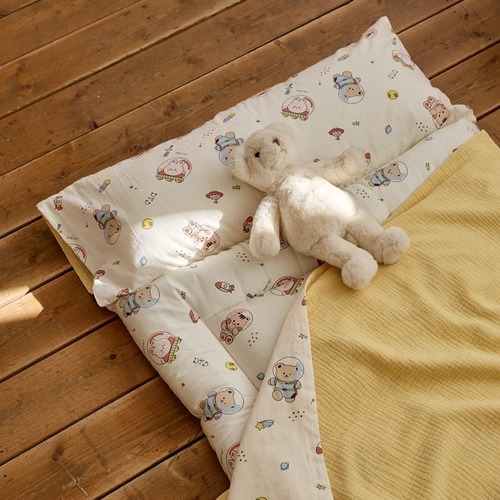 DTD 玩轉人物宇宙探險/花叢兔兔/登園嘟嘟車 - 雙面一體型午睡墊(連枕芯)