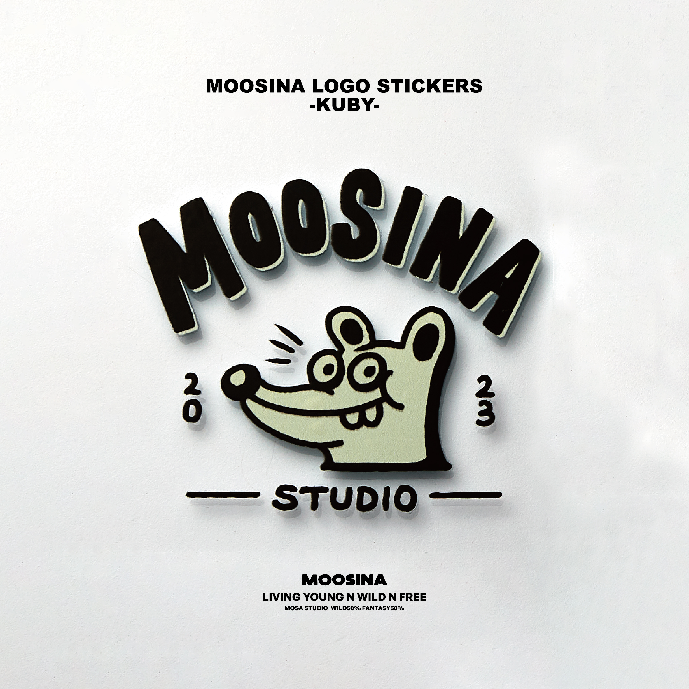 MOOSINA LOGO STICKERS -KUBY-