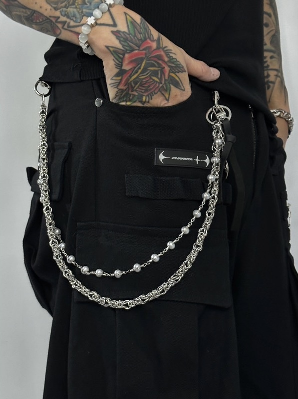 JIN UNIVERSAL 麻花珍珠層次褲鏈