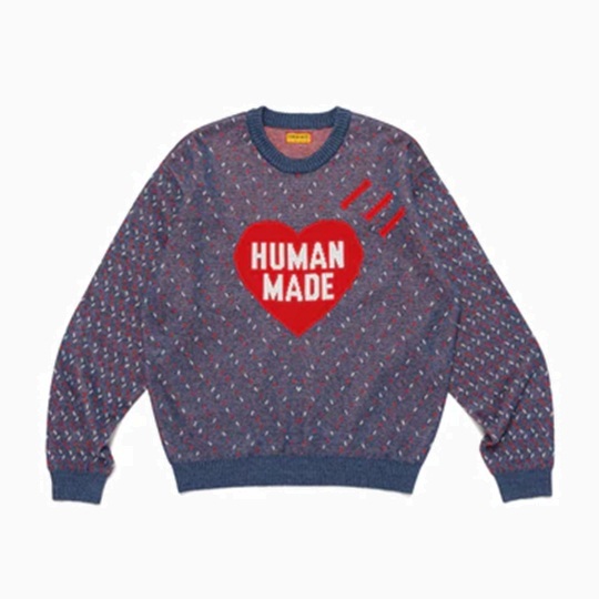 HUMAN MADE HEART KNIT SWEATER - NAVY PRE ORDER ITEM (預訂中)