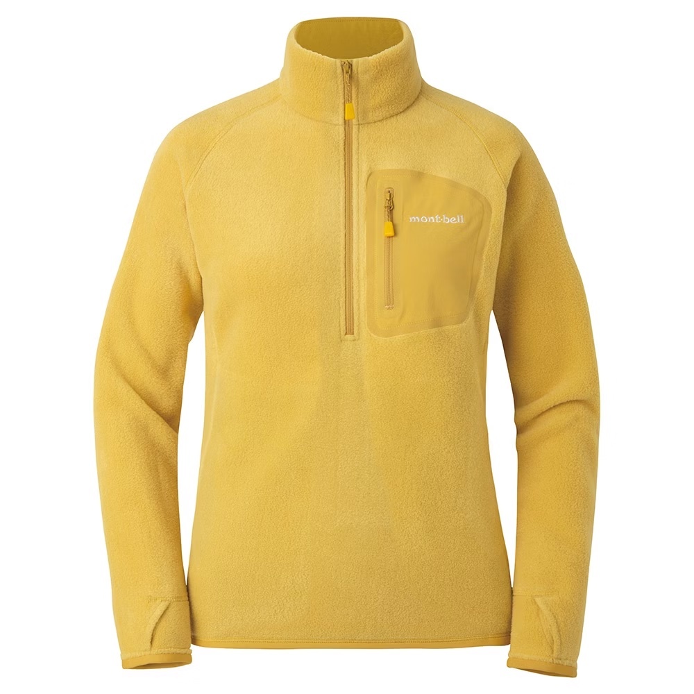Mont-bell CLIMAPLUS 100 Pullover 女款 刷毛半門襟上衣 刷毛保暖衣 1106594（2色） [HappyOutdoor]