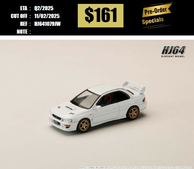 PO-$161 * HOBBY JAPAN * 1:64 SUBARU Impreza PURE SPORTS COUPE WRX type R STi Version ⅤWR Type Front Bumper WHITE HJ641079JW [OD18/01]
