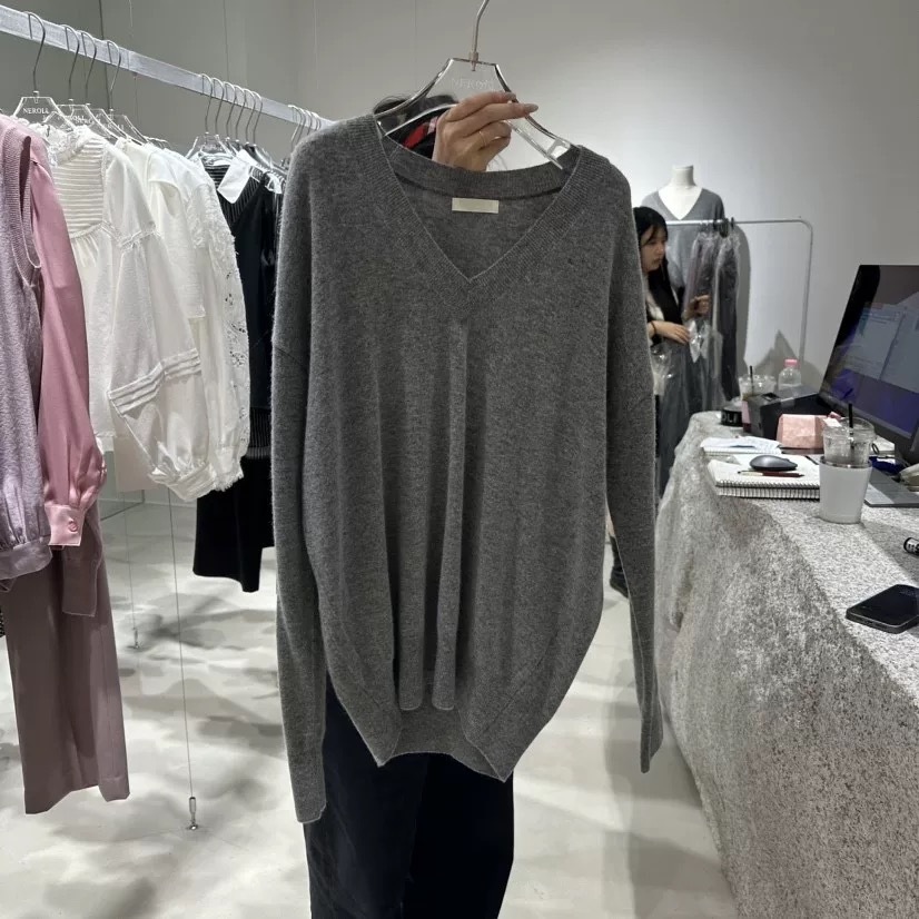 韓國NEROLI 36 新品 V領混羊毛針織衫
