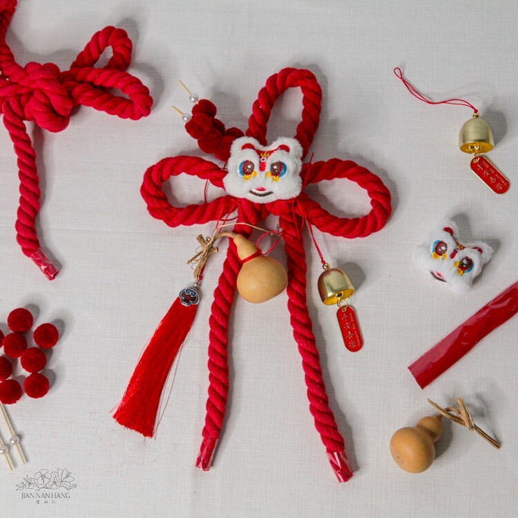 裝飾 新年繩結材料包 紅