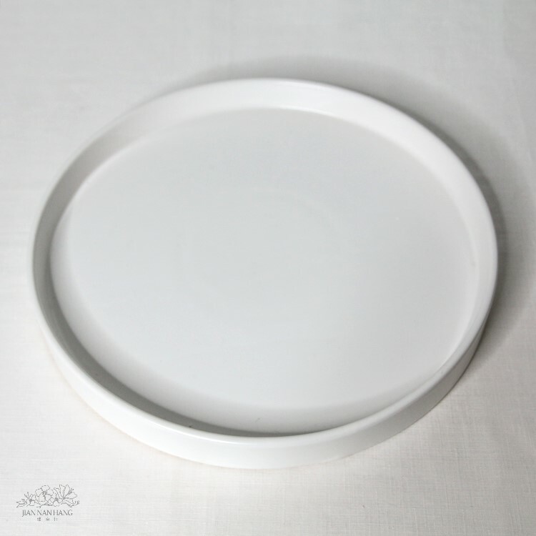 陶瓷花器 QA2549 大圓盤 啞光白