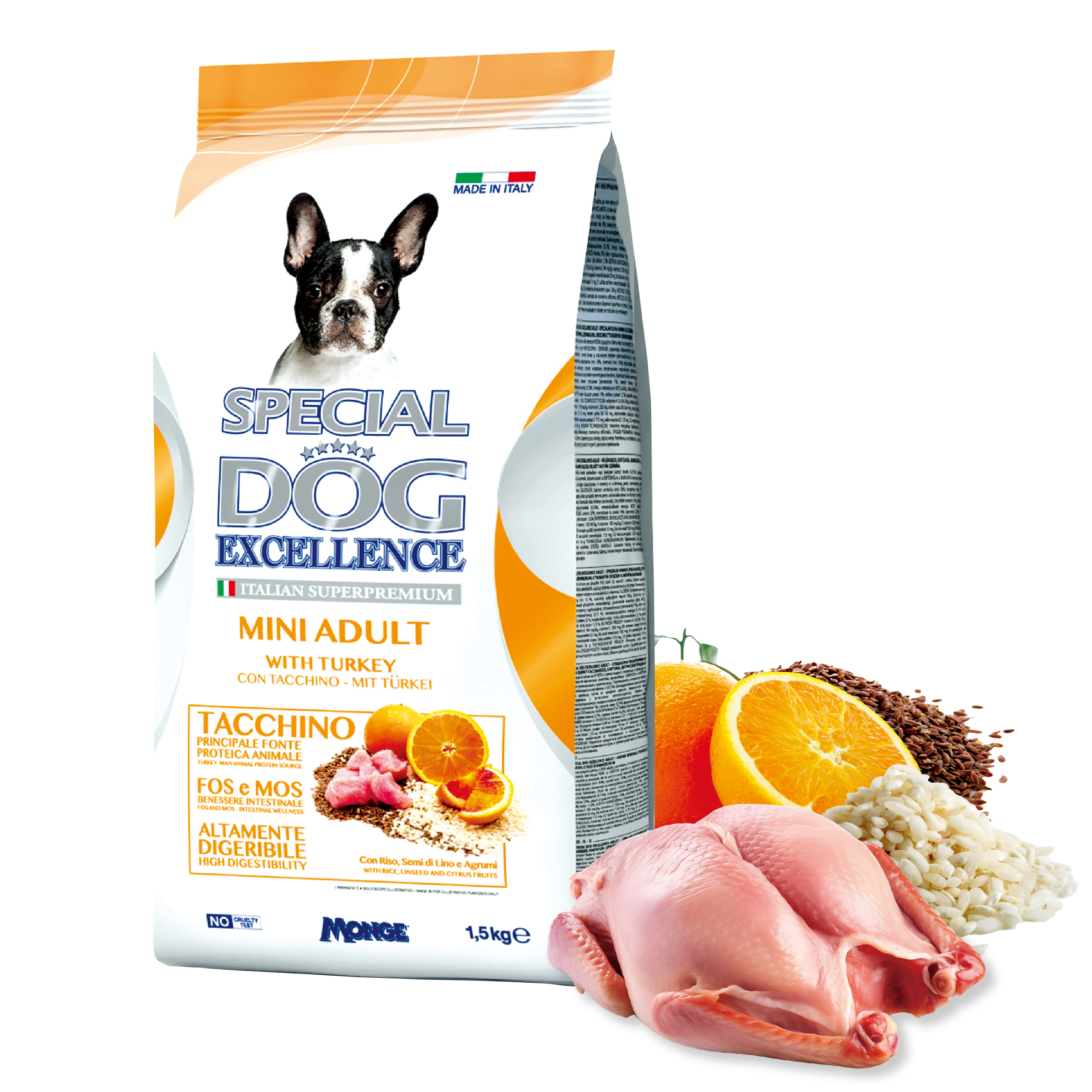 Special Dog Execellence 火雞柑橘小型成犬健體配方 1.5kg (SD-9763)