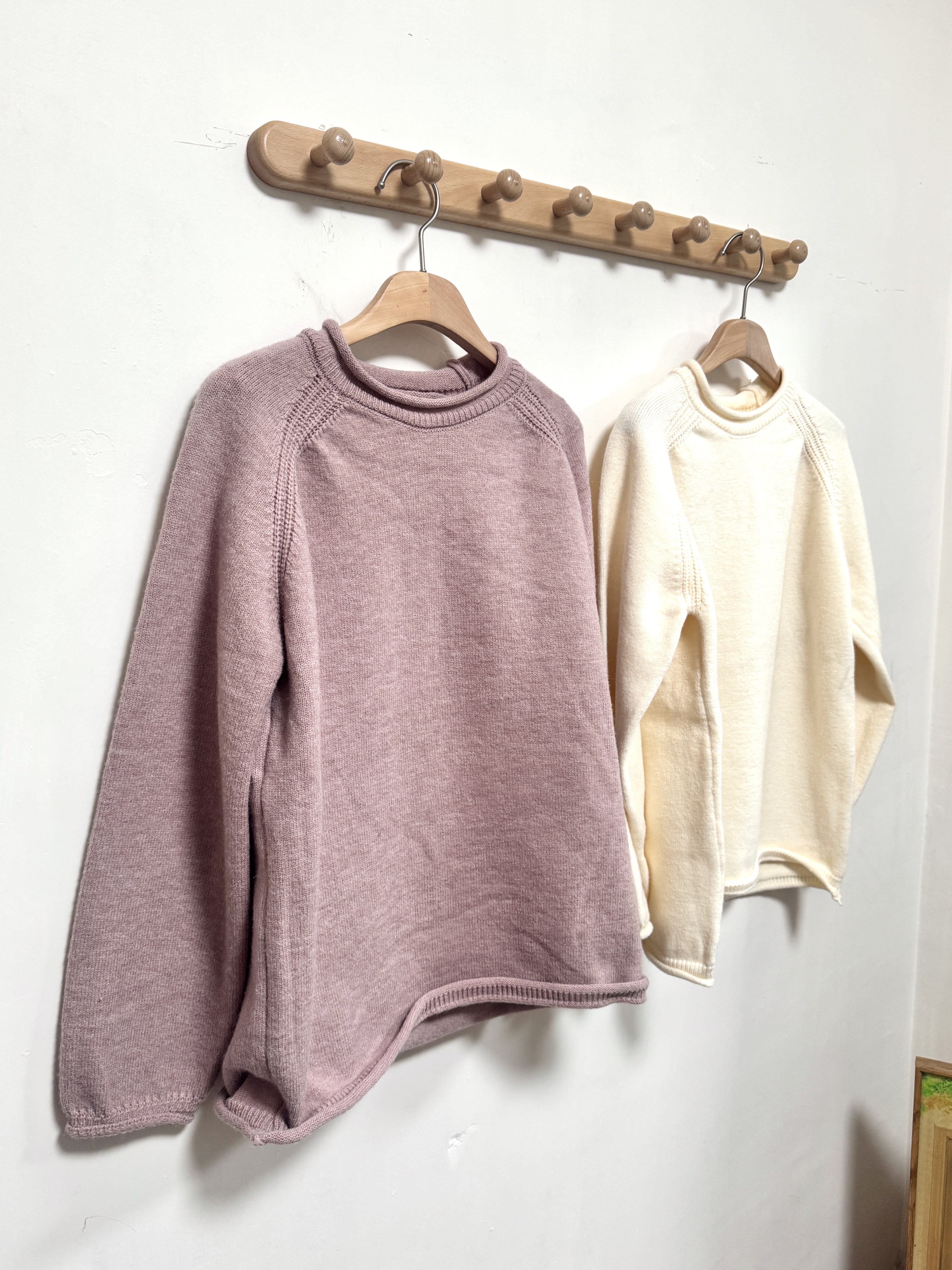 捲邊靚色針織Top