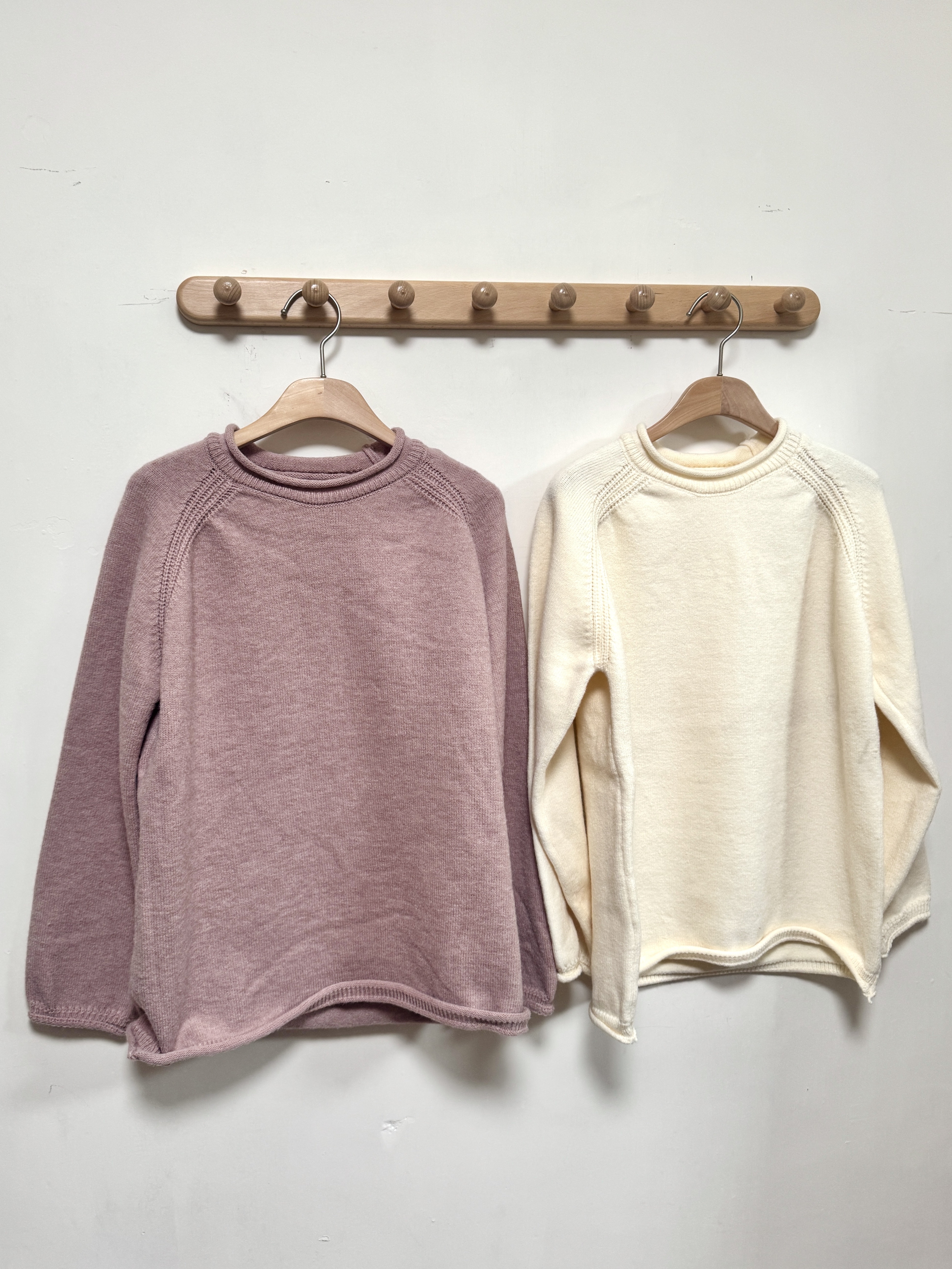 捲邊靚色針織Top