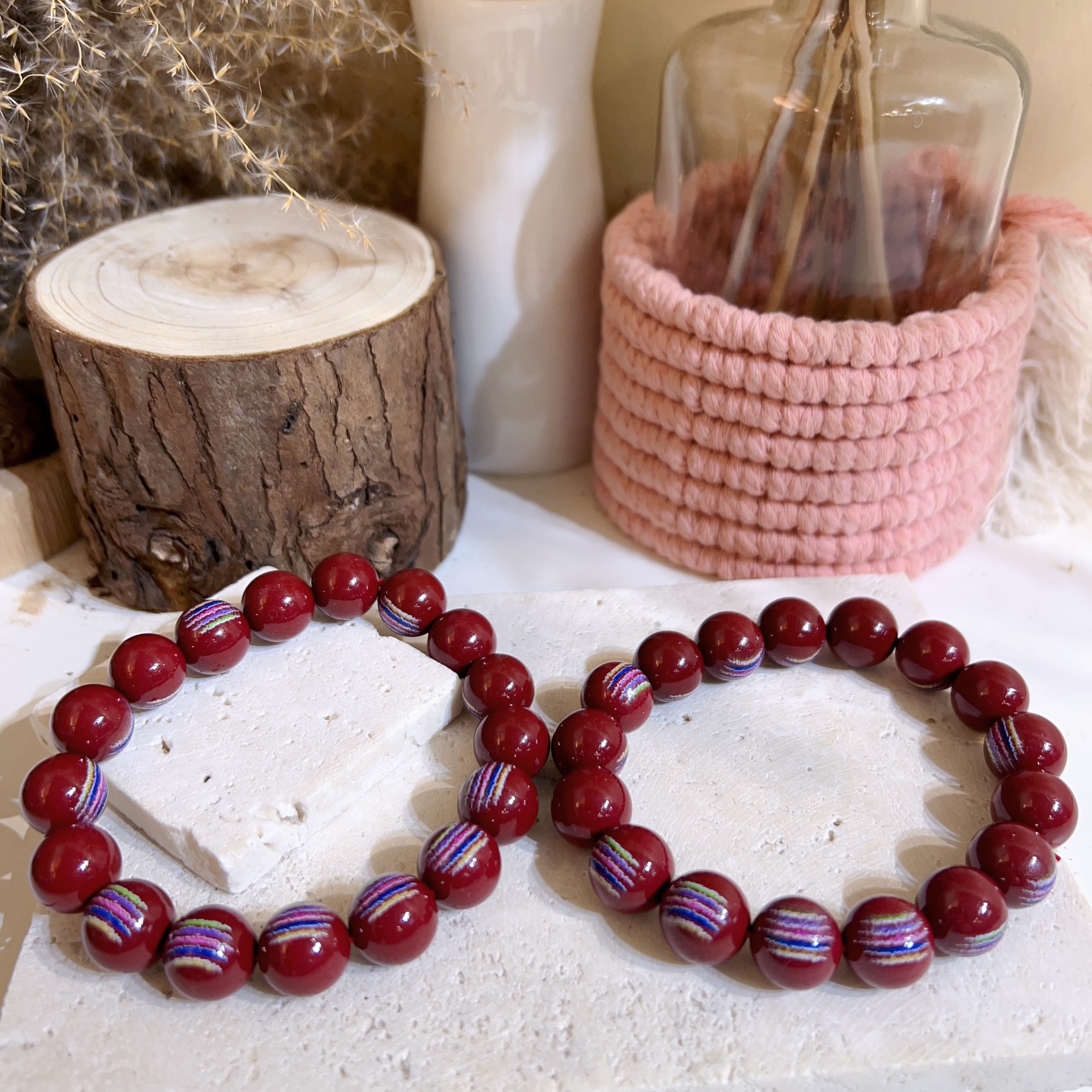 五條經文朱砂手串 11+mm