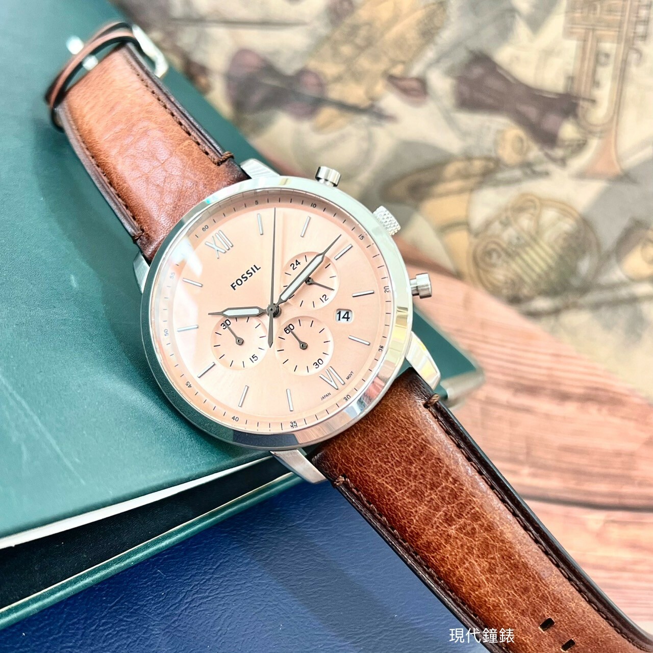 【FOSSIL】Neutra 紳士計時手錶 FS5982 44mm 現代鐘錶