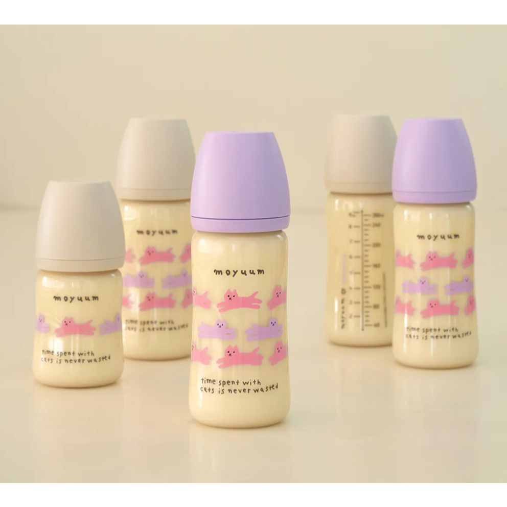 【樂森藥局】MOYUUM 韓國 PPSU寬口奶瓶 貓咪夢境款 270ML