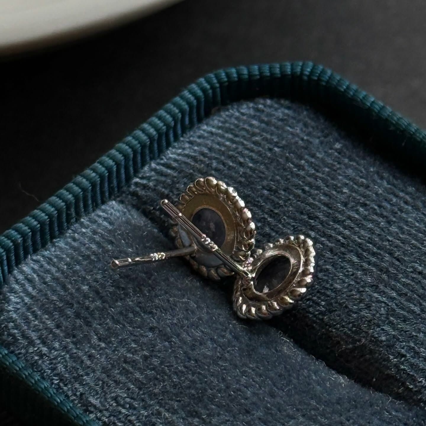 [原石] 菫青石 耳環 925銀耳環