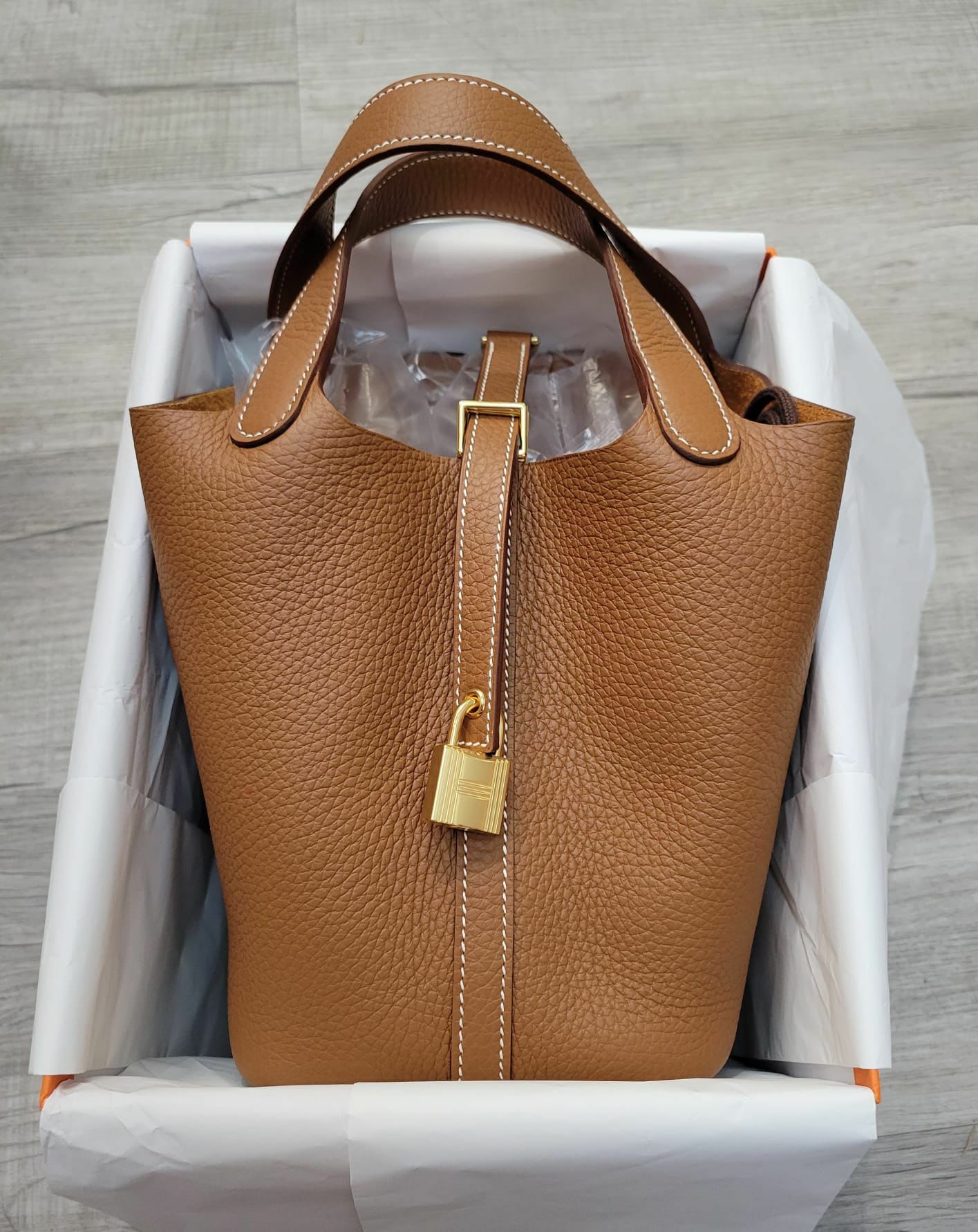 HERMES Picotin 18 GOLD CC 金棕色金扣 TC