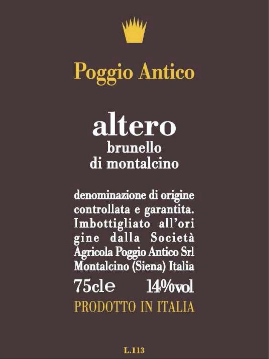 Poggio Antico Brunello di Montalcino Altero 2016 (RP96)