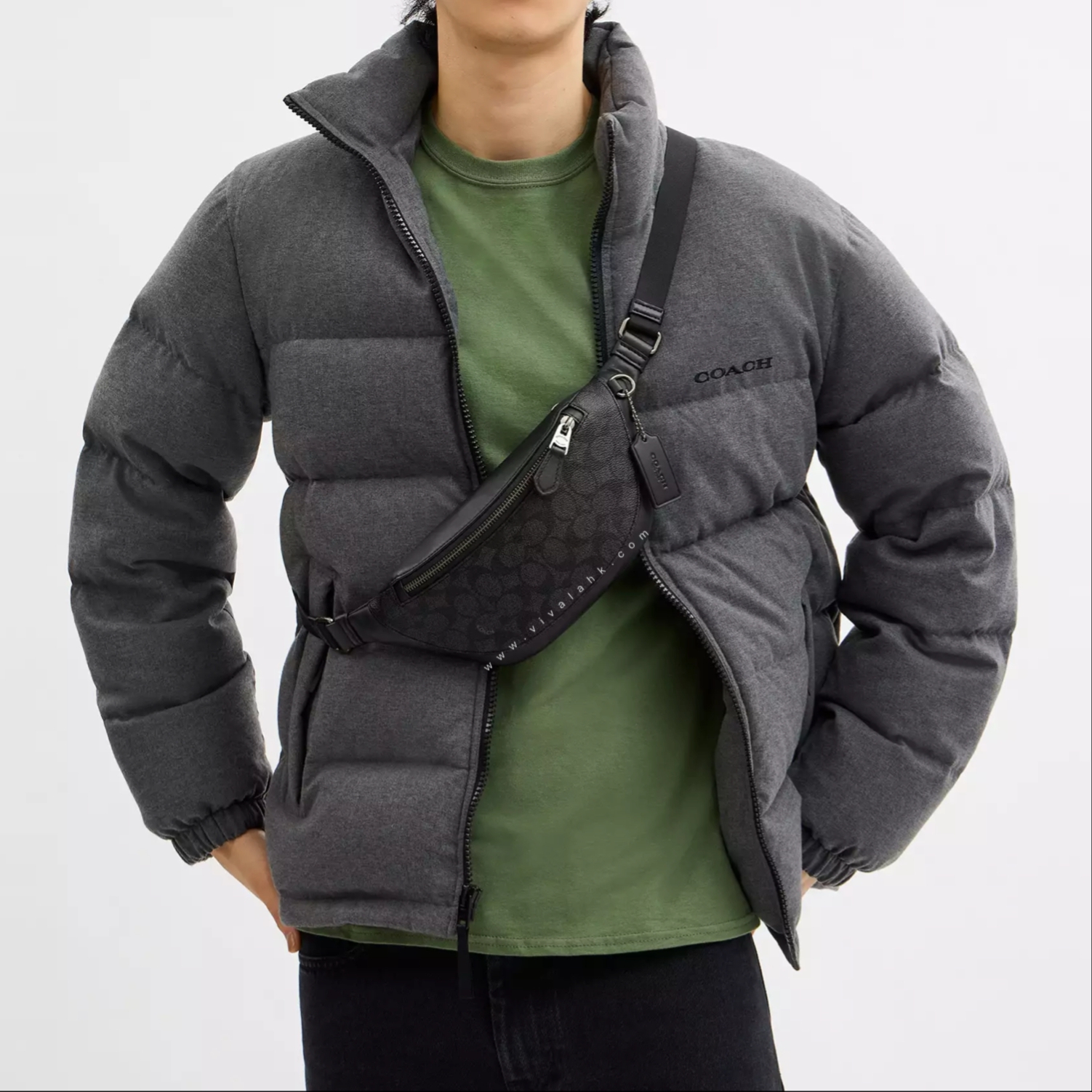 Coach - Warren 迷你腰包 (C字暗花) (CW369)