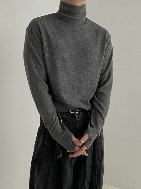 淨色樽領長袖衫 Veil-001T