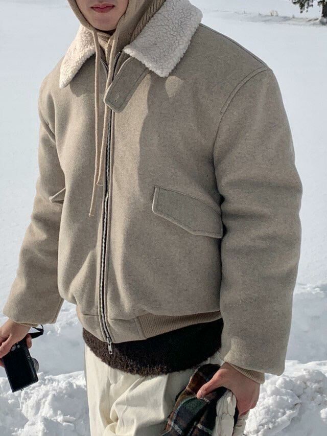 毛毛領拉鍊外套(夾棉) Veil-003JK