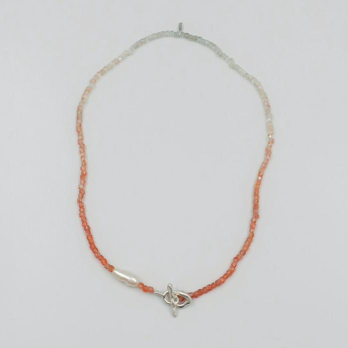 livvvvil 夕日珍珠項鍊