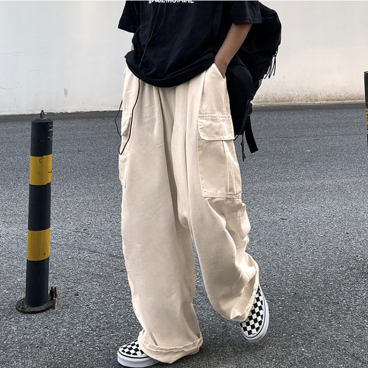 (GOAL) KT-KC22 工裝口袋長褲 繭型工裝褲 闊腿褲 3D斜紋