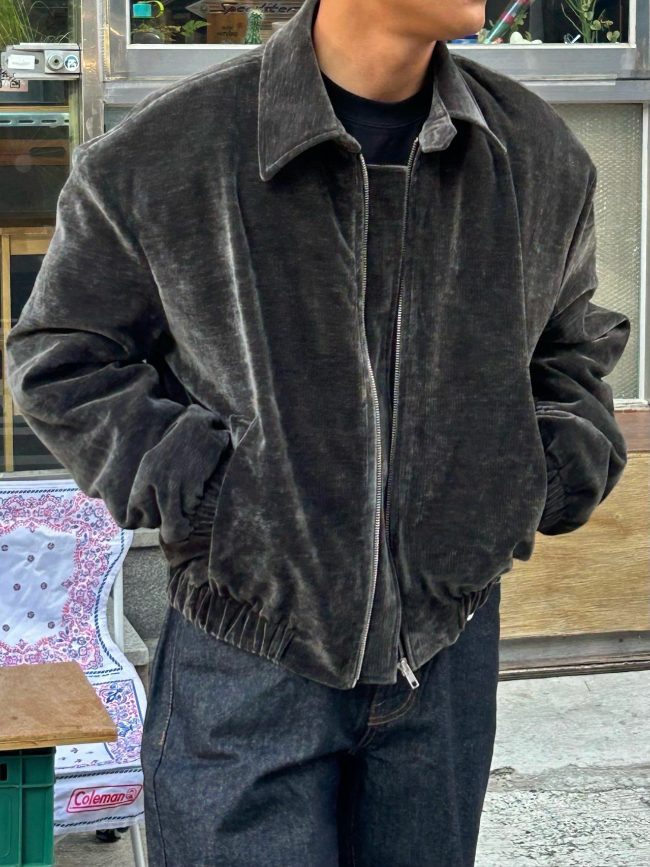 淨色反領拉鍊外套(夾棉) Veil-006JK