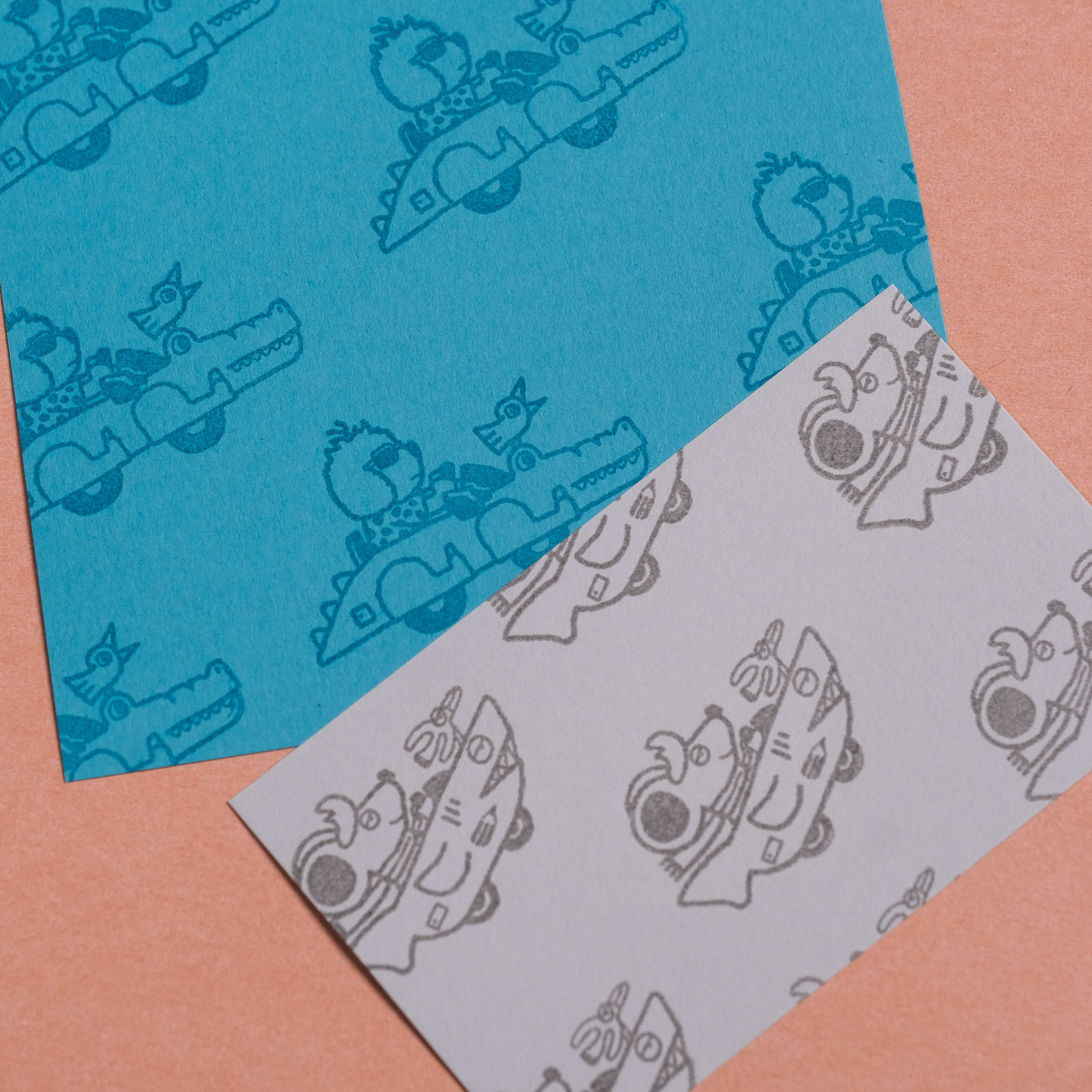 旅行 動物小車03 膠版印章/一分之一工作室/臺灣