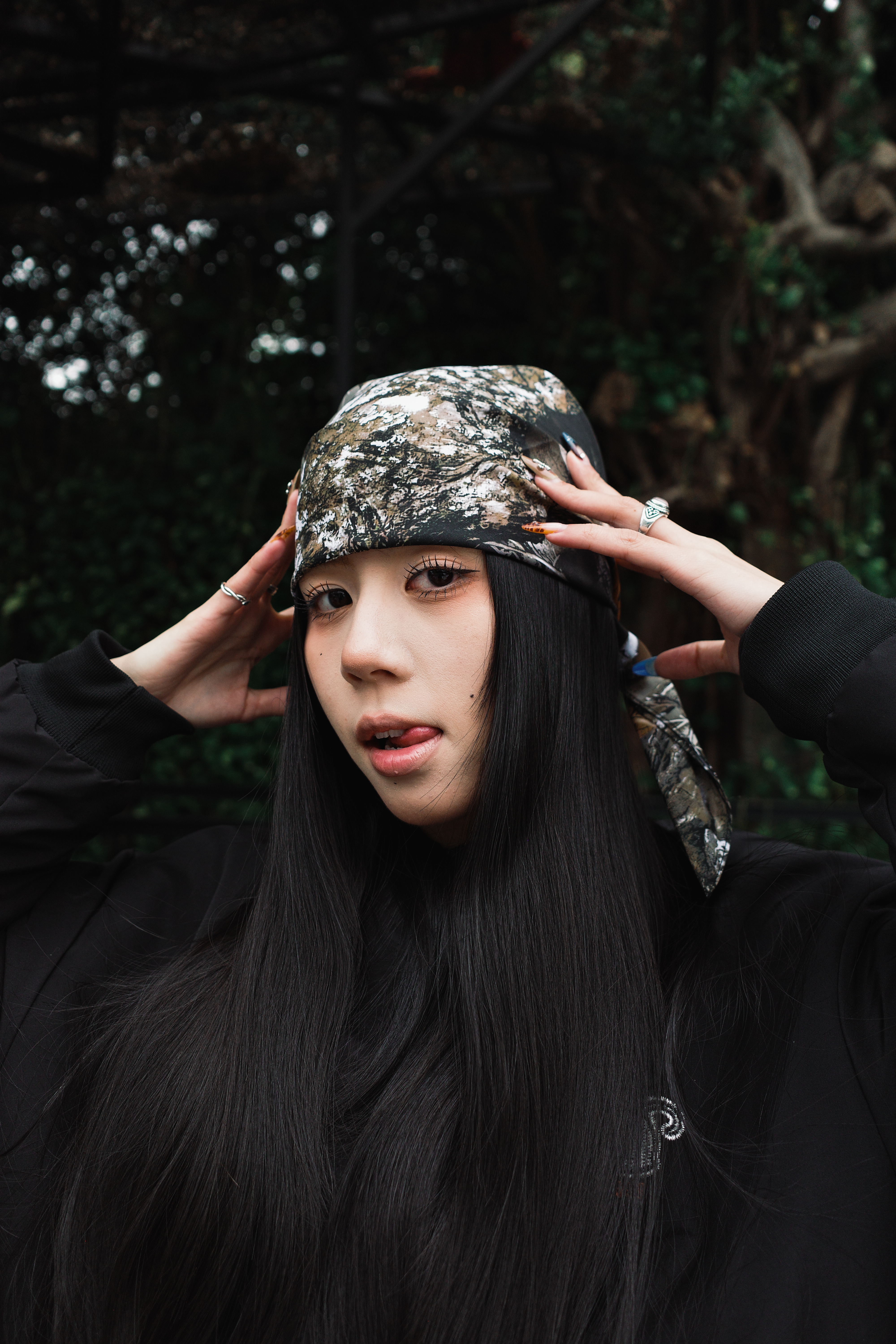 『Always_Good』樹葉 叢林迷彩 方巾