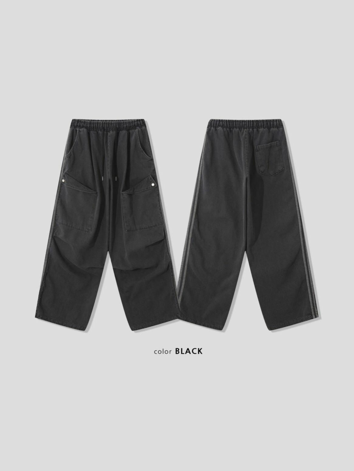 三間可束腳鬆身褲 MONTH-017P