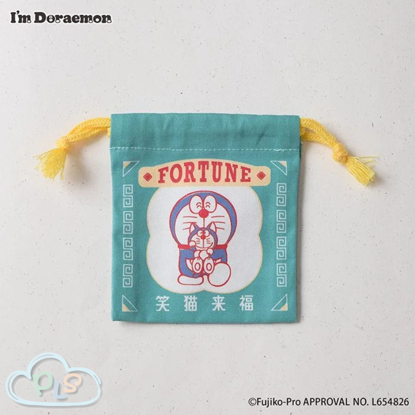 現貨 日本製 抽繩索袋（盲款）多啦A夢 招財小猫 Come Come #72020