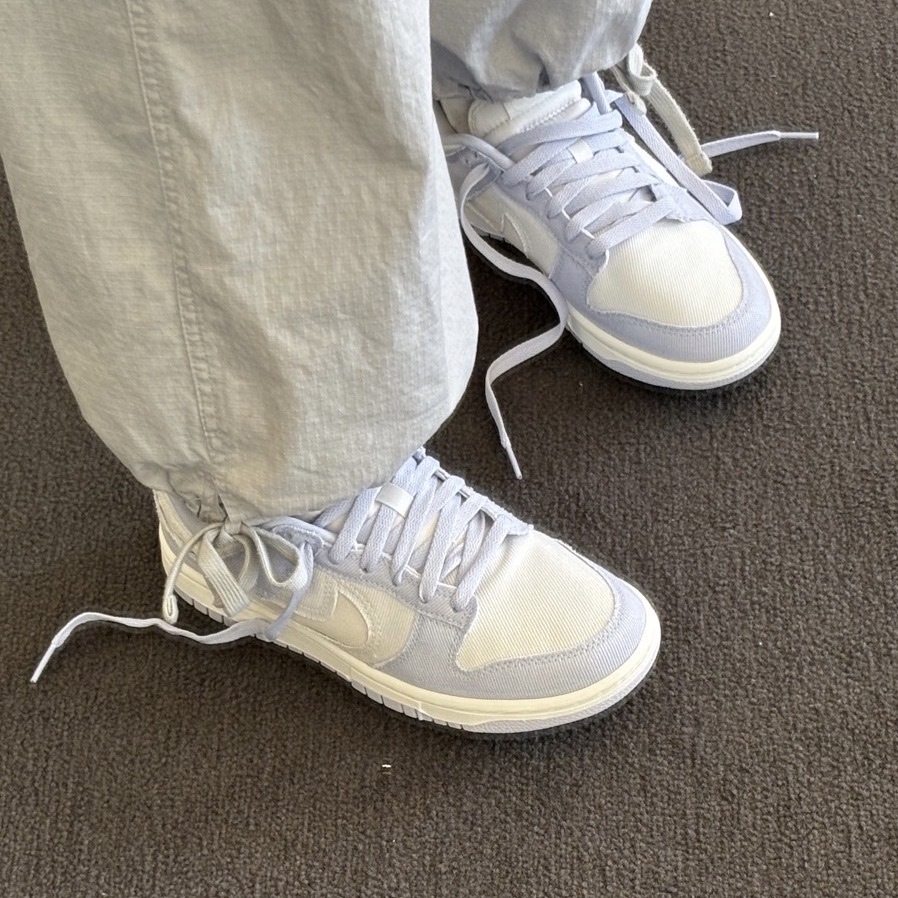 NIKE DUNK LOW 灰紫 薰衣草紫 奶油灰 丹寧 牛仔布 女鞋 HF1985-001 / 調貨