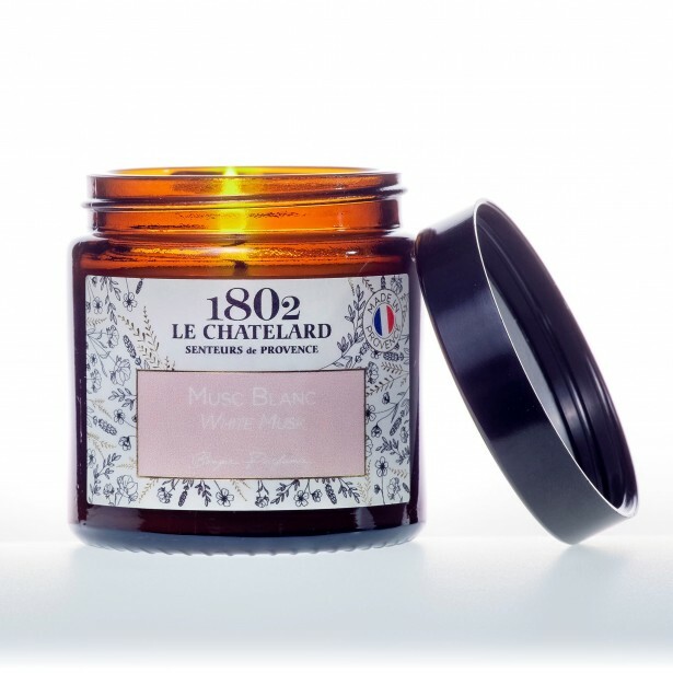 [1802 LE CHATELARD] 精油開運蠟燭_白麝香_健康守護