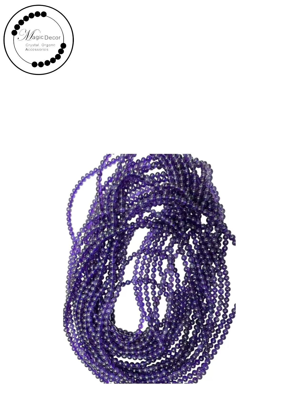 251001 - G34 6mm+烏拉圭紫水晶3圈頸鏈