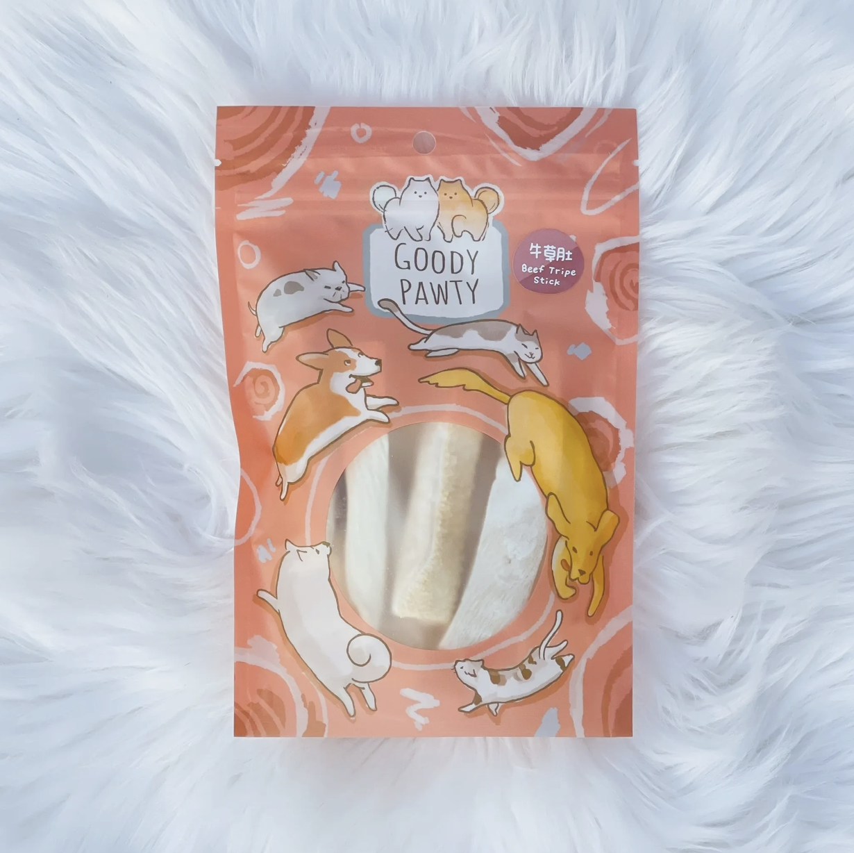 Goody Pawty 凍乾小食｜牛草肚脆條