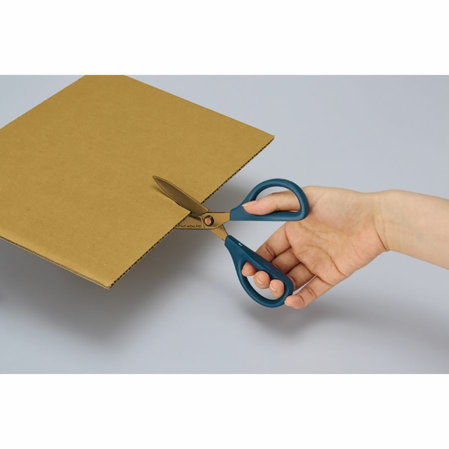 深藍 鈦加工 不沾黏 _SAXA 空氣彈力剪刀 ｜日本KOKUYO