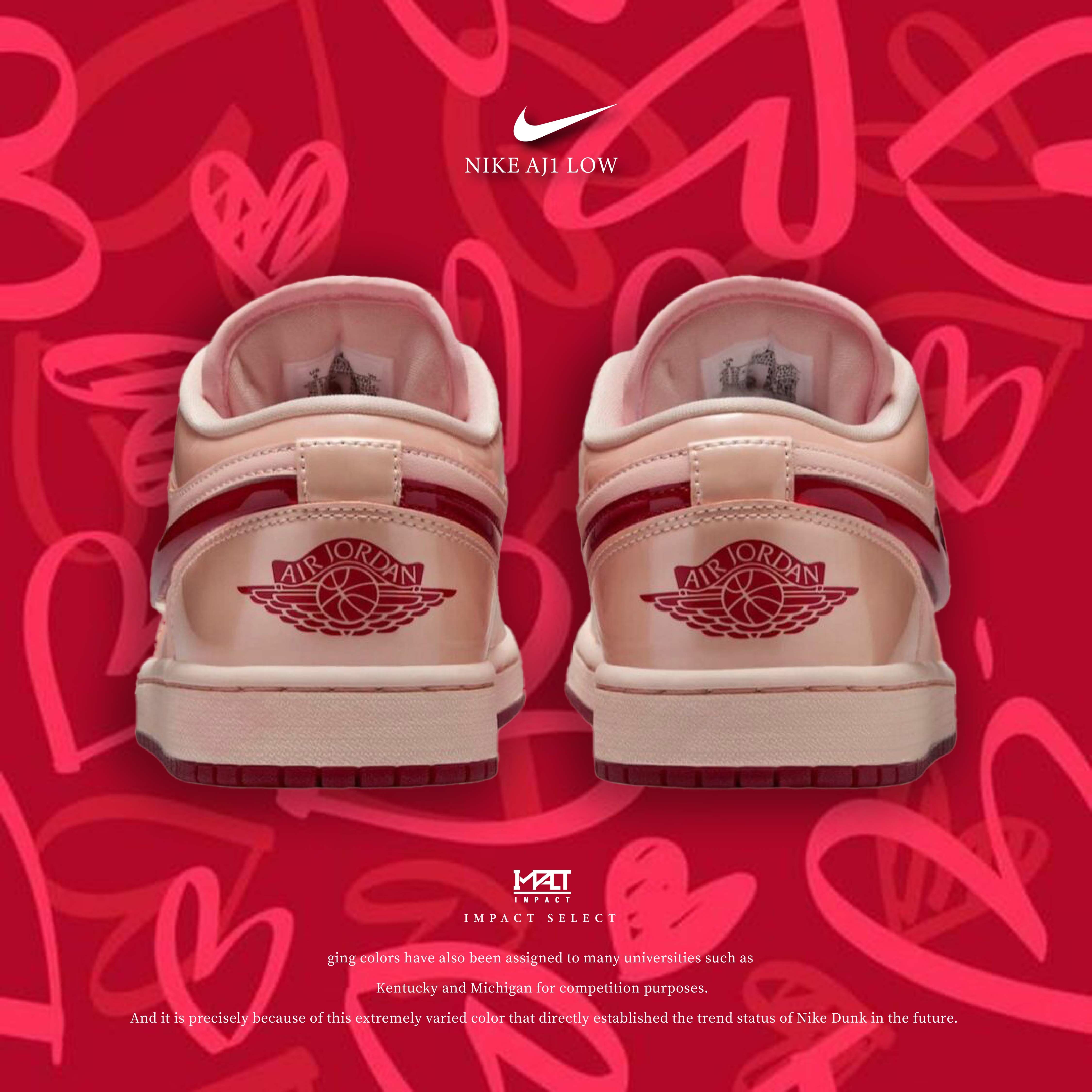 Nike Air Jordan 1 Low Valentine's Day 情人節 果凍勾 粉紅 桃紅色  HF3174-600