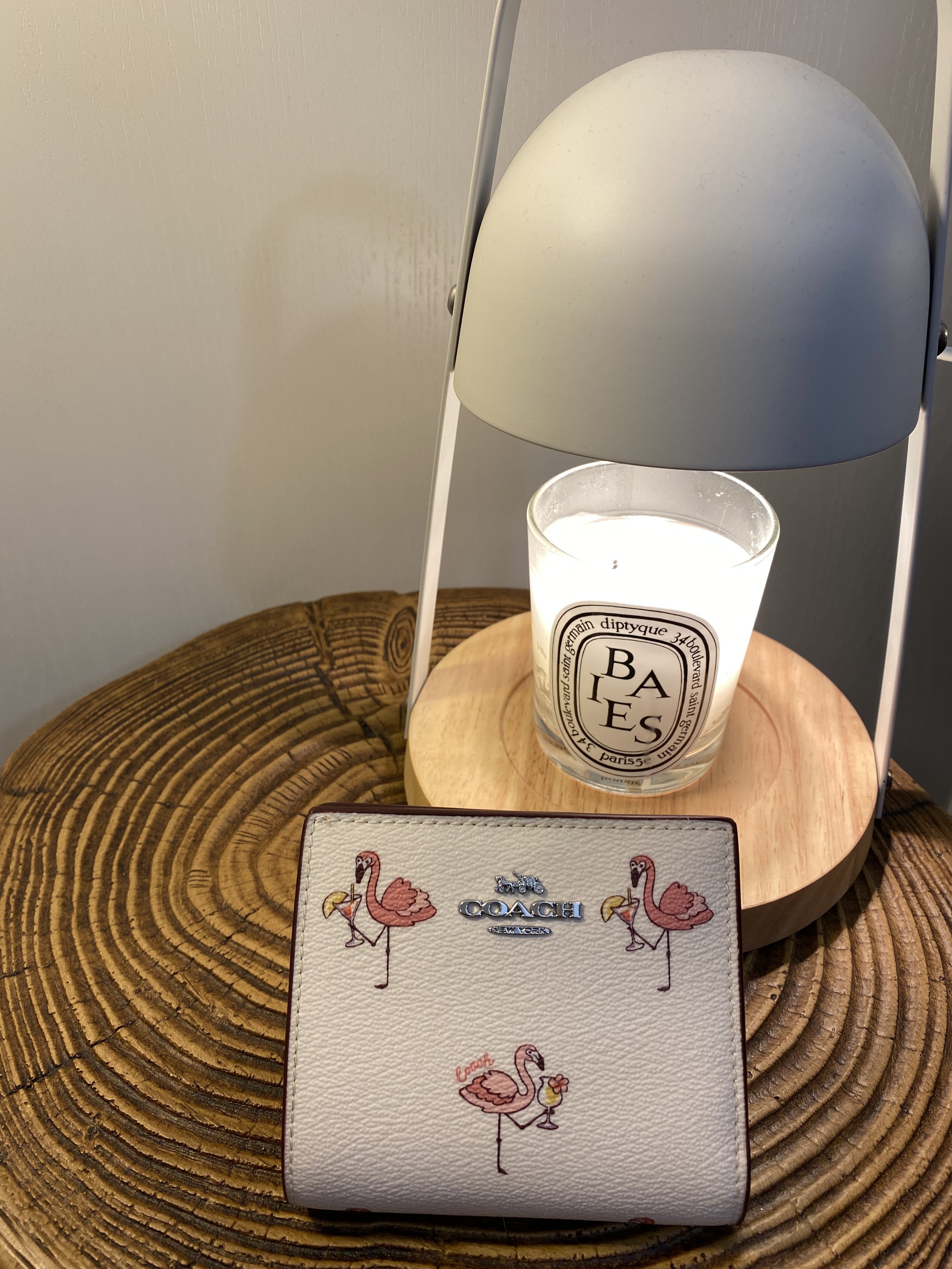 Coach Flamingo Snap Wallet - White