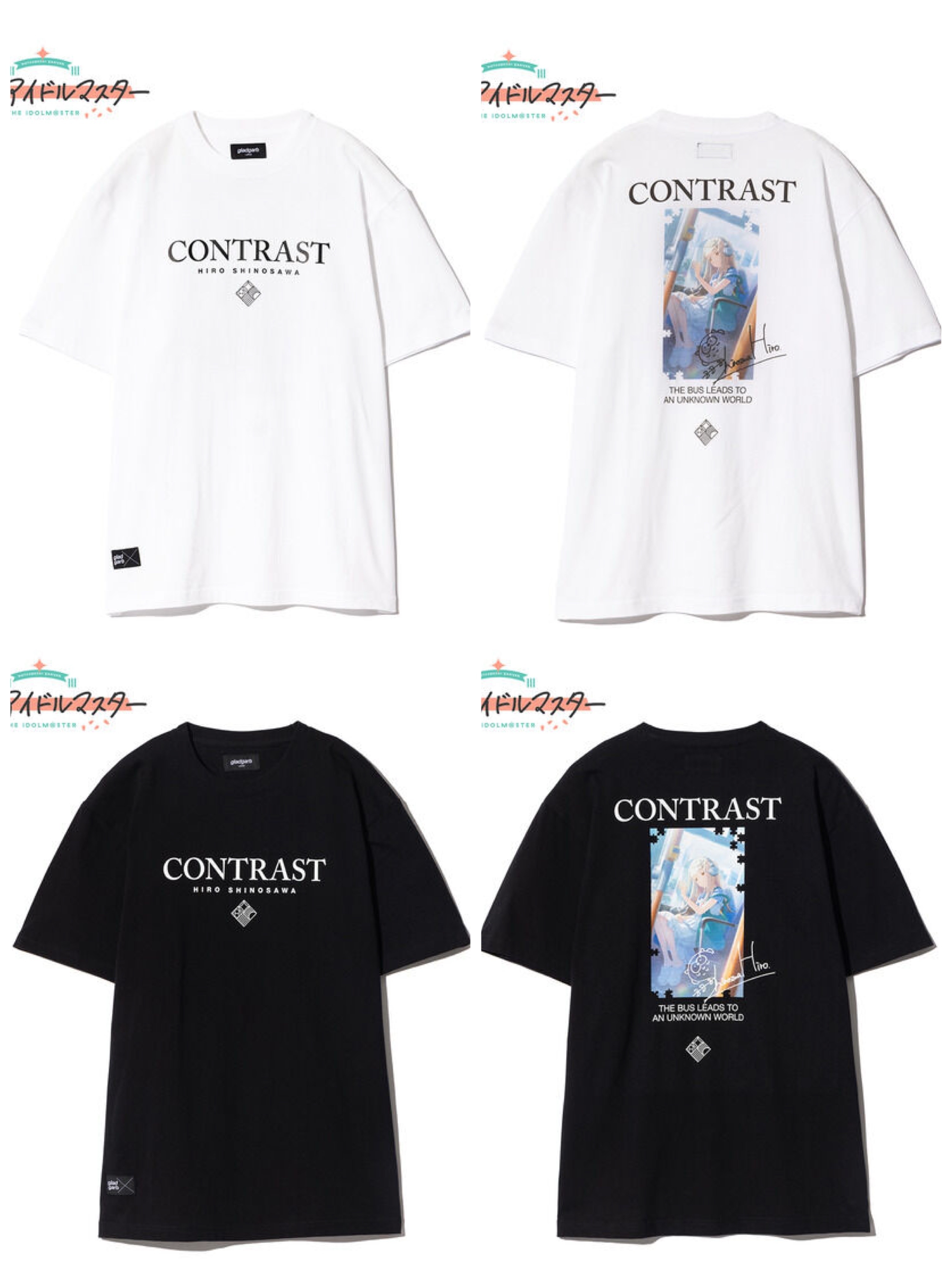 224206 Pbandai 預訂 2025/5月 学園アイドルマスター×gladgarb CONTRAST TEE(全2種）