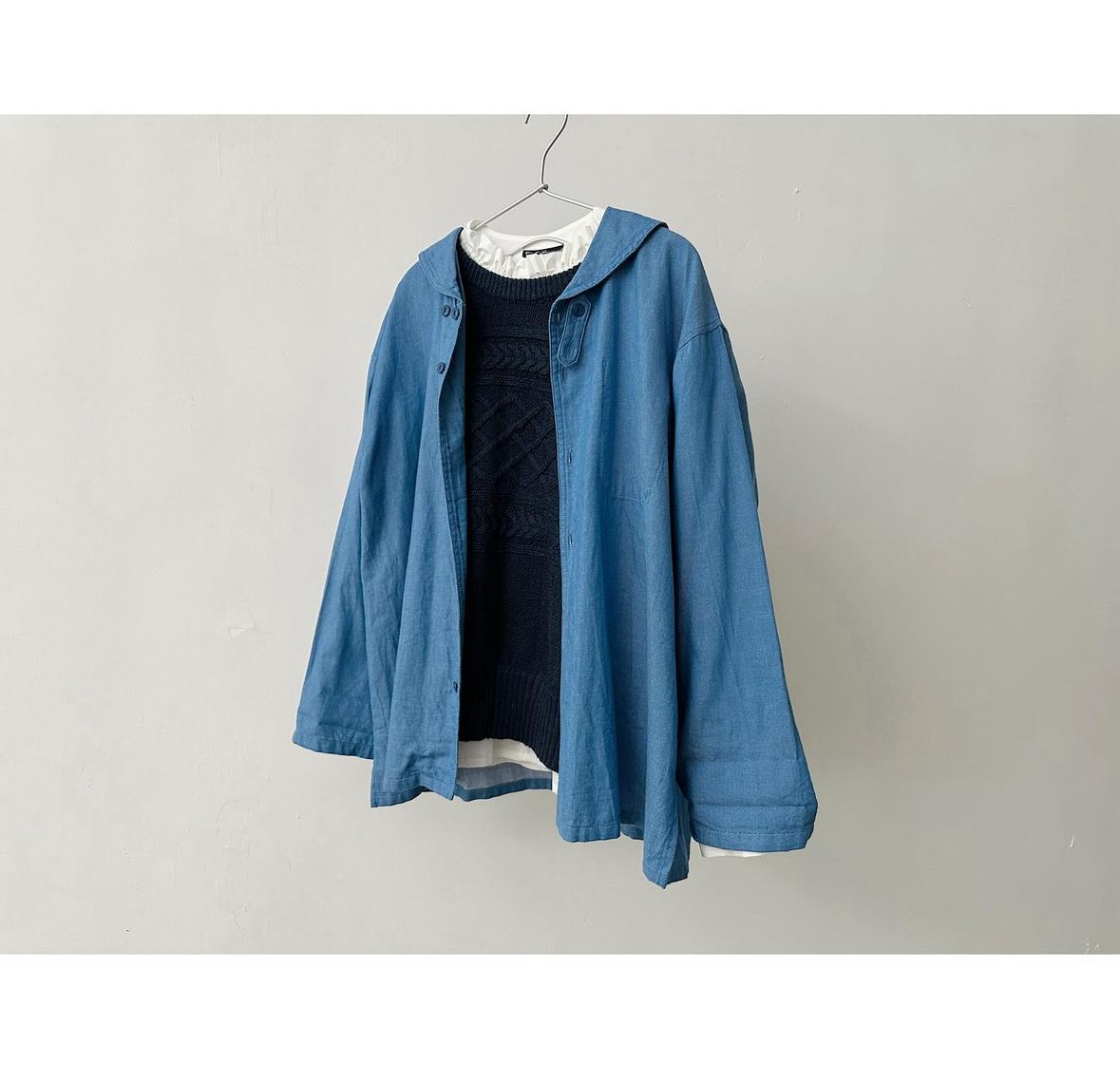 日本製淺藍外套