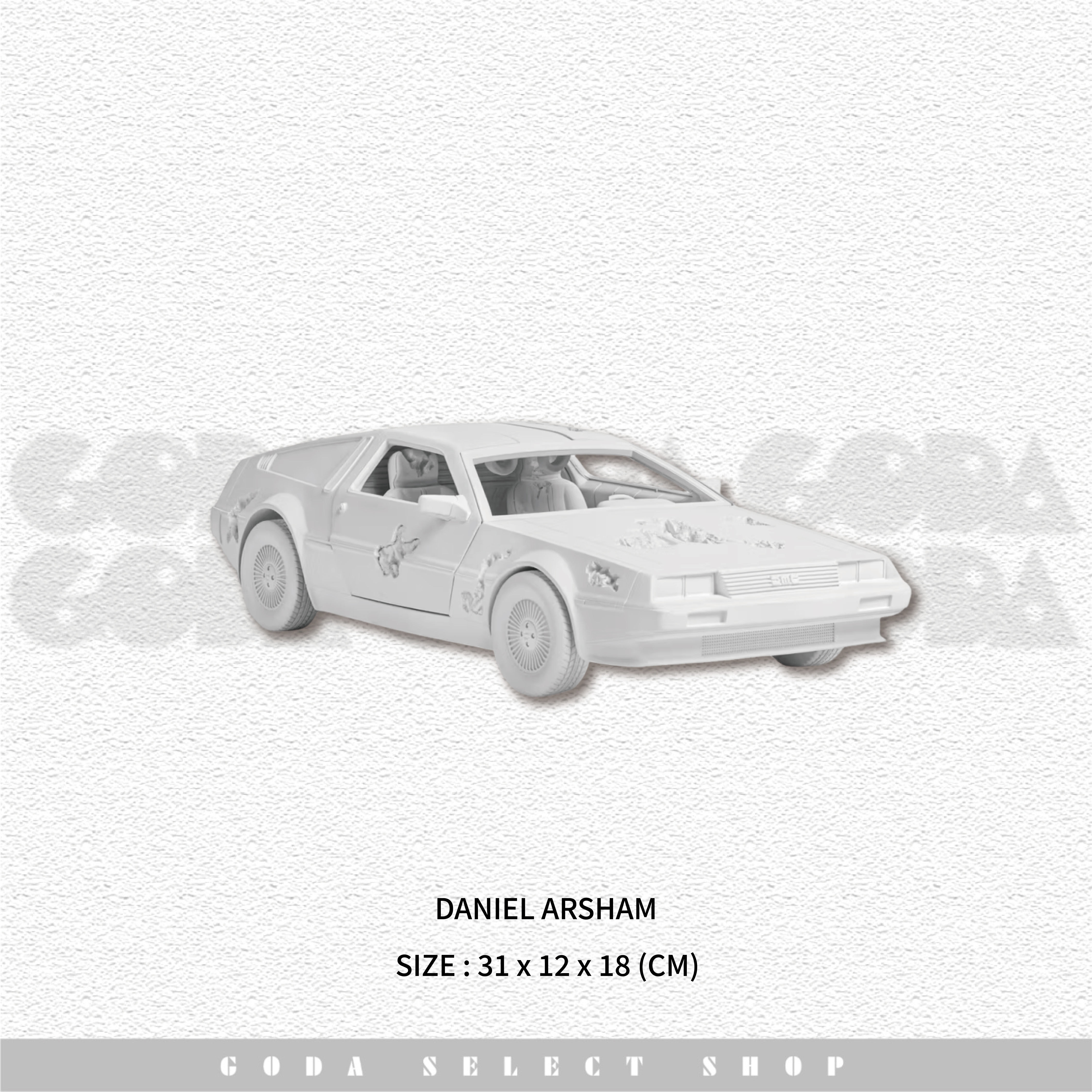 [全球限量500版]Daniel Arsham Eroded DeLorean 侵蝕 回到未來 迪羅倫時光機 雕塑 #GT