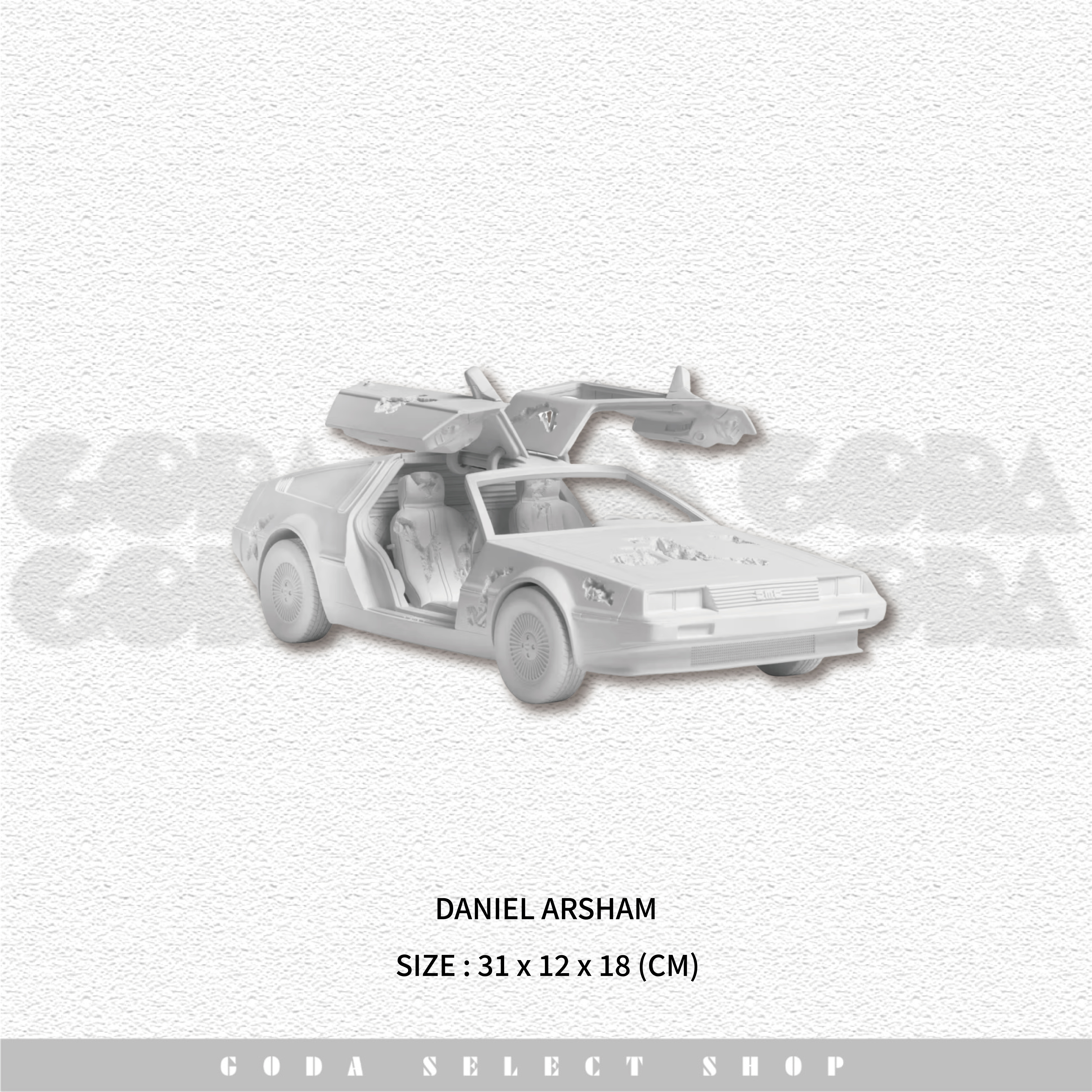 [全球限量500版]Daniel Arsham Eroded DeLorean 侵蝕 回到未來 迪羅倫時光機 雕塑 #GT
